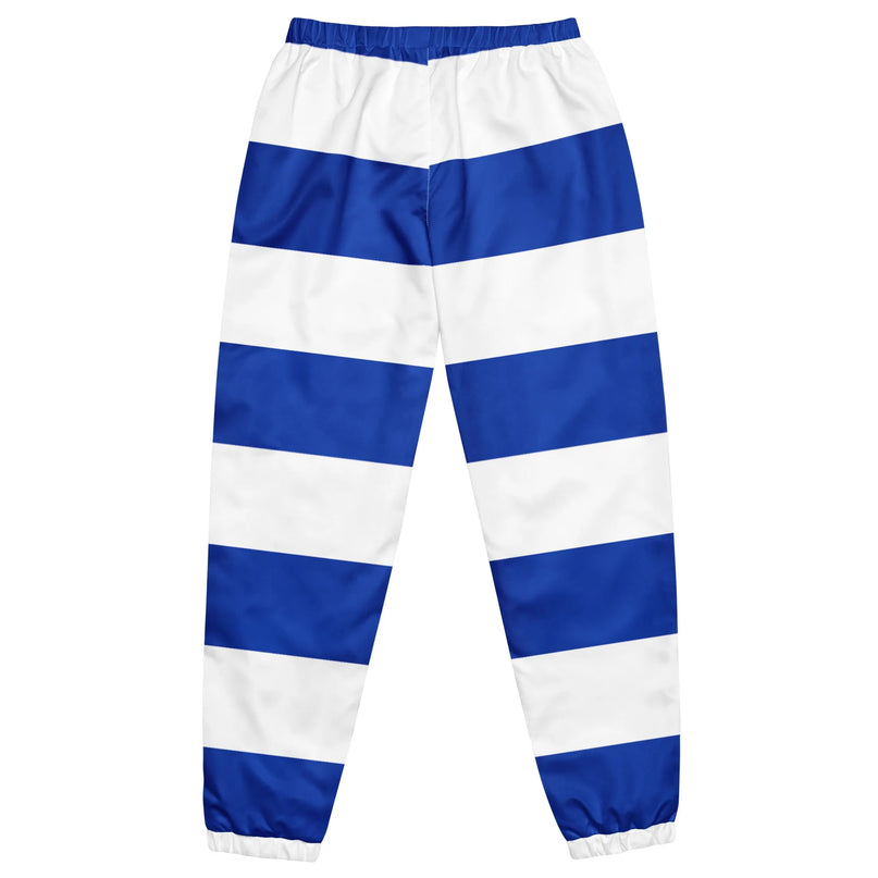 Pantalon ample à rayures bleues et blanches, inspiré de l'énergie festive et décontractée du Brésil. Design vibrant évoquant les plages ensoleillées et le style décontracté des grandes villes brésiliennes comme Rio de Janeiro et São Paulo.